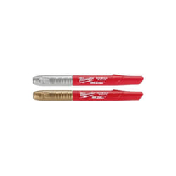 Milwaukee Elec Tool ML48-22-3123 Inkzall Fine Point Silver & Gold Markers - Pack of 2