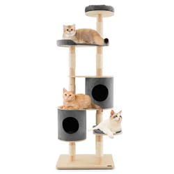 6-Tier Cat Tree Tower w/Condo & Sisal Scratching Posts - 190cm, Wooden