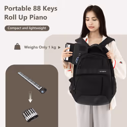 Portable 88-Key Roll Up Piano Rechargeable Digital Piano Keyboard Toy