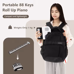 Portable 88-Key Roll Up Piano Rechargeable Digital Piano Keyboard Toy