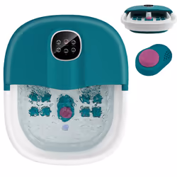 Folding Foot Bath Massage Bubble Foot Spa Basin with Medicine Box Remote Control