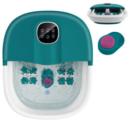 Folding Foot Bath Massage Bubble Foot Spa Basin with Medicine Box Remote Control
