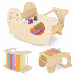 3-in-1 Climbing Toy Set for Kids Indoor Arch Climber Cute Sea Lion