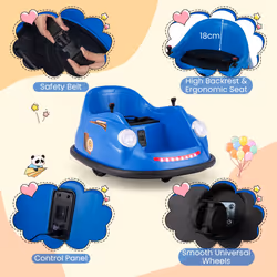 Ride on Bumper Car 12V Electric Toy Vehicle w/ Remote Control & Music