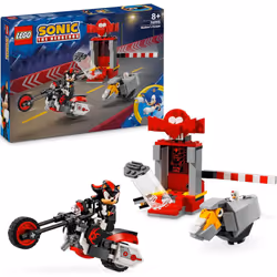 LEGO Sonic the Hedgehog Shadow the Hedgehog Escape, Motorbike Toy for Kids, Boys & Girls aged 8 Plus with Buildable Lab