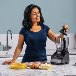 Ninja Food Processor with 4 Automatic Programs; Chop, Puree, Slice, Mix, and 3 Manual Speeds, 2.1L Bowl, Chopping, Slicing & Dough Blades