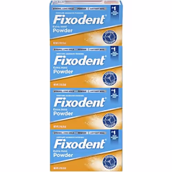 Fixodent Extra Hold Denture Adhesive Powder 2.7 Oz (Pack of 4)