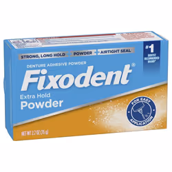 Fixodent Extra Hold Denture Adhesive Powder 2.7 Oz (Pack of 4)