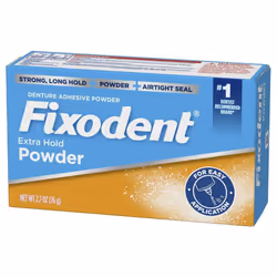 Fixodent Extra Hold Denture Adhesive Powder 2.7 Oz (Pack of 4)
