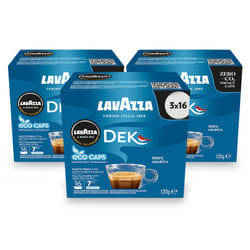 Lavazza A Modo Mio Dek Cremoso Coffee Capsules (3 Packs of 16)