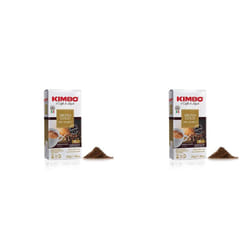 Kimbo Coffee Aroma Gold, Ground Coffee, Authentic Italian, Rich Mellow Aroma (1 x 250g Vacuum Sealed Bag) (Pack of 2)