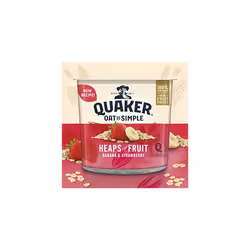 Quaker Oat So Simple Heaps of Fruit Banana and Strawberry Flavour Porridge Pot 58 g (Pack of 8)
