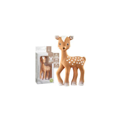 Sophie la girafe Fanfan The Fawn Baby Teething Toy, 100% Natural Rubber Phthalate-Free Easy to Grip Baby Teether Suitable for Newborn Babies
