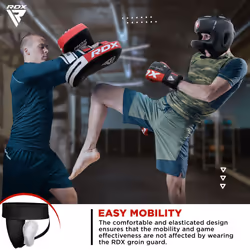 RDX Groin Guard Cup Men, Boxing Kickboxing MMA Muay Thai Sparring Groin Protector, Ventilated Adjustable, Jockstrap Taekwondo, Underwear Jiu Jitsu BJJ
