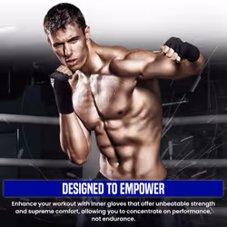 RDX Boxing Hand Wraps Inner Gloves for Punching - Half Finger Elasticated Bandages under Mitts Fist Protection - Great for MMA, Muay Thai, Kickboxing,