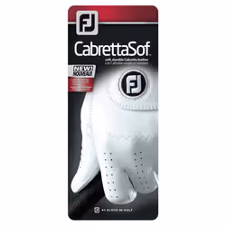 Footjoy CabrettaSof Golf Glove, White, M-L