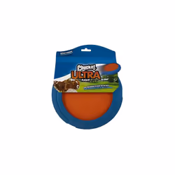 Chuckit! Ultra Flight Frisbee Rubber Dog Toy Extended Distance & Flight Time For Interactive Fetch Play
