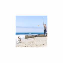 Chuckit! Fetch & Fold Dog Ball Launcher Pick Up and Throw Hands Free Dog Toy Rubber Fetch Ball Thrower Set