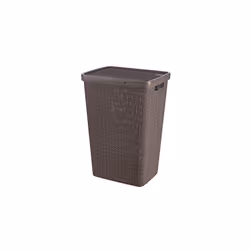 Curver Jute Woven Effect 70% Recycled Rectangular Laundry Hamper 58 Litres ? Peppercorn