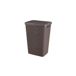 Curver Jute Woven Effect 70% Recycled Rectangular Laundry Hamper 58 Litres ? Peppercorn