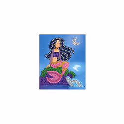 Janod - Dolphins and Mermaids Mosaics Set - Les Ateliers Du Calme - Children?s Creative Leisure Kit - Develops Fine Motor Skills and Concentration -