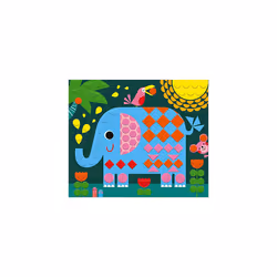 Janod - From 3 years old - Creative Kit - Animal Mosaics - Les Ateliers du Calme - Creative Leisure - Dexterity and Concentration - J07899