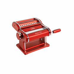 MARCATO Atlas 150 Machine Made in Italy Red Includes Pasta Cutter Hand Crank and Instructions
