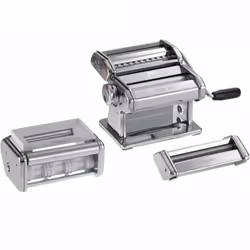 Marcato Pasta Set 150, Manual pasta machine, Fettuccine, Lasagne, Spaghetti, Taglierini, Aluminium, Chrome, 15 cm