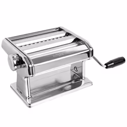 Marcato Ampia 180, Manual pasta machine, Fettuccine, Taglierini, Stainless steel, Chrome, Chrome, 18 cm, 0.5 mm