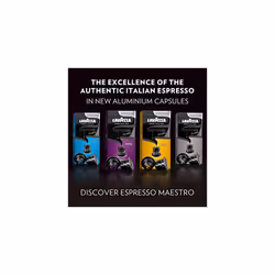 Lavazza, Espresso Maestro Lungo, 100 Aluminium Capsules Compatible with Nespresso Original Machines, Fruit & Flowers Notes, 100% Arabica