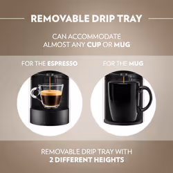 Lavazza, A Modo Mio Jolie EVO, Coffee Capsule Machine, Made from 36% Recycled Plastic, Compatible with A Modo Mio Pods, with Removable Cup Rest,
