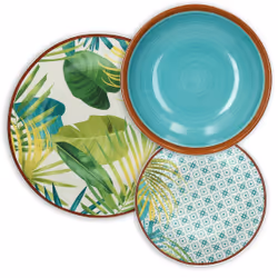 Tognana Porcellane ME070185528, 6 person(s), Porcelain, Multicolour, Jungle, Round, 8.93 kg
