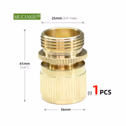 1/2'' 3/4'' 1'' Brass Tap Quick Connecter 16mm 20mm Copper Hose Coupling - Ix1pc