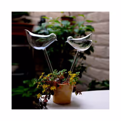 8 Styles Houseplant Automatic Self Watering Glass Bird Watering Cans Flowers - B