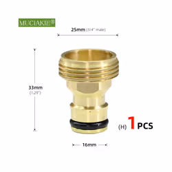 1/2'' 3/4'' 1'' Brass Tap Quick Connecter 16mm 20mm Copper Hose Coupling - Hx1pc