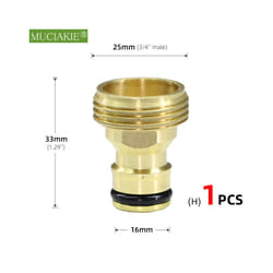 1/2'' 3/4'' 1'' Brass Tap Quick Connecter 16mm 20mm Copper Hose Coupling - Hx1pc