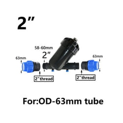 3/4" 1" 1.25",1.5",2" 120 Mesh Screen Filter Garden Drip Irrigation System - 2 inch Kit