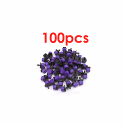 50/100 Pieces 8 Hole Adjustable Irrigation Dripper Sprinkler Emitter Dripper - Purple 100Pcs