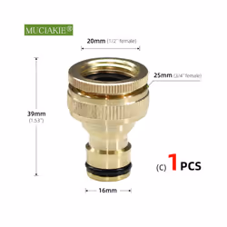 1/2'' 3/4'' 1'' Brass Tap Quick Connecter 16mm 20mm Copper Hose Coupling - Cx1pc