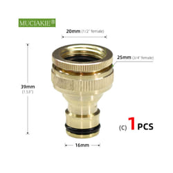 1/2'' 3/4'' 1'' Brass Tap Quick Connecter 16mm 20mm Copper Hose Coupling - Cx1pc