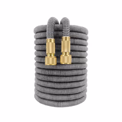 Garden Hose Flexible Hose Garden Watering Pipe Double Latex - Light Grey, 1/2''-50ft