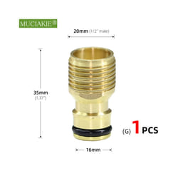 1/2'' 3/4'' 1'' Brass Tap Quick Connecter 16mm 20mm Copper Hose Coupling - Gx1pc