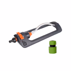 Lawn Swing Sprinkler Automatic 4 Mode 19 Nozzle Garden Sprayer Watering - A with adapter 05