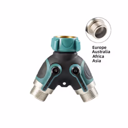 Garden Watering Two Way Hose Splitters Connector 3/4 Inch Garden Tap Water - US