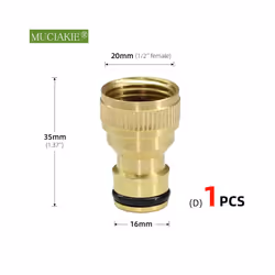 1/2'' 3/4'' 1'' Brass Tap Quick Connecter 16mm 20mm Copper Hose Coupling - Dx1pc
