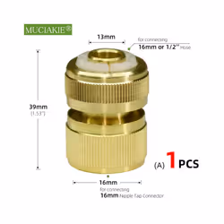 1/2'' 3/4'' 1'' Brass Tap Quick Connecter 16mm 20mm Copper Hose Coupling - Ax1pc