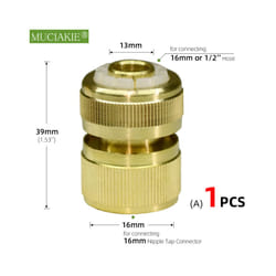 1/2'' 3/4'' 1'' Brass Tap Quick Connecter 16mm 20mm Copper Hose Coupling - Ax1pc