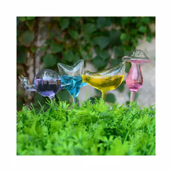 8 Styles Houseplant Automatic Self Watering Glass Bird Watering Cans Flowers - C