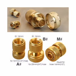 1/2'' 3/4'' 1'' Brass Tap Quick Connecter 16mm 20mm Copper Hose Coupling - Lx1pc