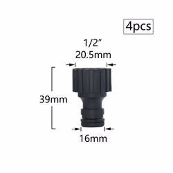 16mm Nipple Quick Connectors With 1/2 3/4 Inch Male Female Thread Garden - B